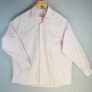 Joseph & Feiss Dress Shirt Mens 15.5 32/33 Button Up Pink 100% Cotton Turkey